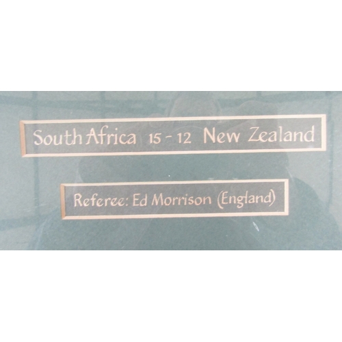 407 - South Africa rugby interest; collection of rugby related collectables, to include South Africa RWC 1... 