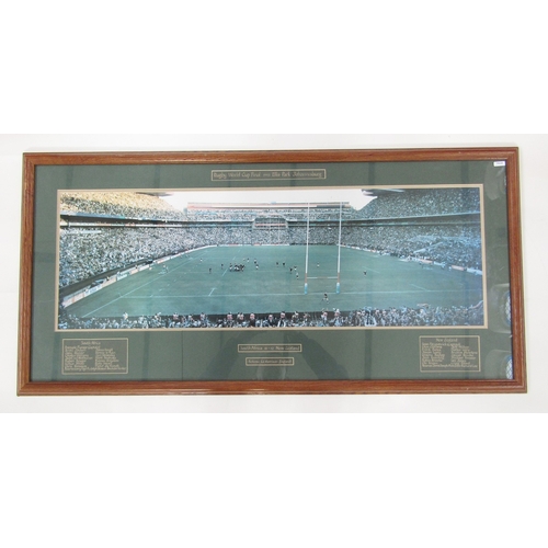 407 - South Africa rugby interest; collection of rugby related collectables, to include South Africa RWC 1... 