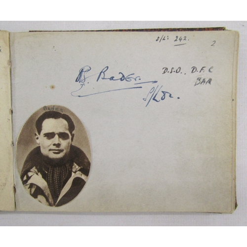 260 - Important RAF Book of Heroes, a pocket sized autograph book containing 107 signatures of RAF officer... 