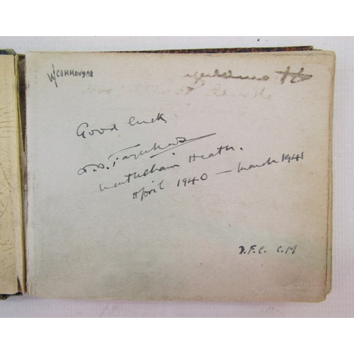 260 - Important RAF Book of Heroes, a pocket sized autograph book containing 107 signatures of RAF officer... 