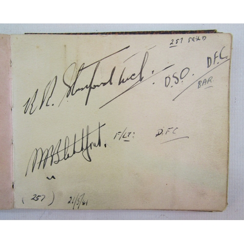 260 - Important RAF Book of Heroes, a pocket sized autograph book containing 107 signatures of RAF officer... 