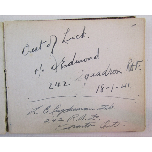 260 - Important RAF Book of Heroes, a pocket sized autograph book containing 107 signatures of RAF officer... 