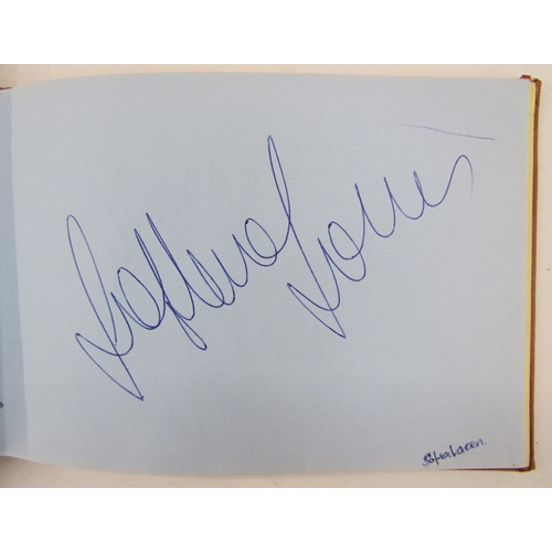 401 - Autograph album, 20th century, to include actors, singers and other celebrities, including Elton Joh... 