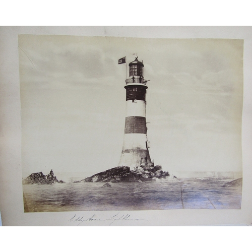 402 - Photograph album containing late 19th/early 20th century, containing views of Looe, Cornwall, Glouce... 