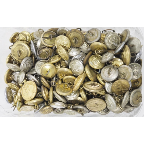 195 - Collection of military uniform buttons, mainly British naval