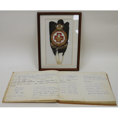 241 - Leather covered visitor's book from the frigate H.M.S. Lincoln dating 1968 to 1979 together with a c... 