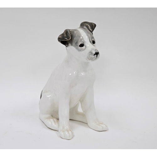 61 - USSR Kona Kova porcelain model of a seated Jack Russell, 19cm high