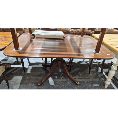 1046 - Late 19th/early 20th century mahogany tilt-top breakfast table of rounded rectangular form, 74cm hig... 