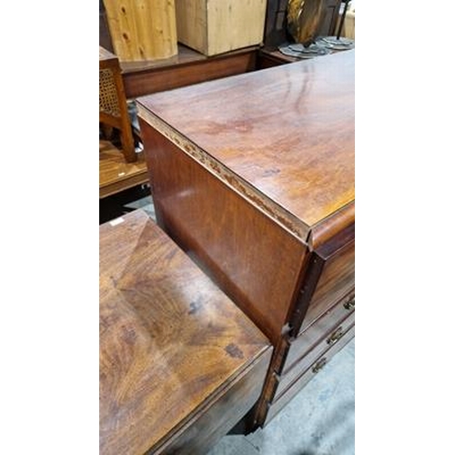 1080 - Victorian mahogany secretaire chest, the button release fall front opening to reveal various drawers... 