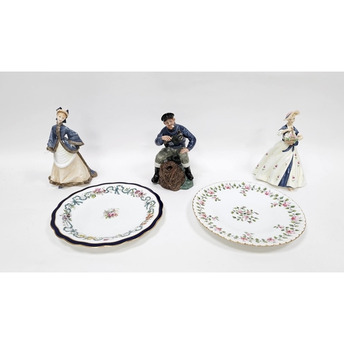 22 - Royal Doulton The Lobster Man HN2317 figure together with two Royal Worcester figurines being Winter... 