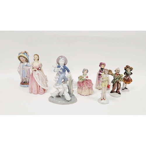 30 - Collection of nine ceramic figures including Royal Doulton Cissie HN1809, Royal Doulton Jacqueline H... 