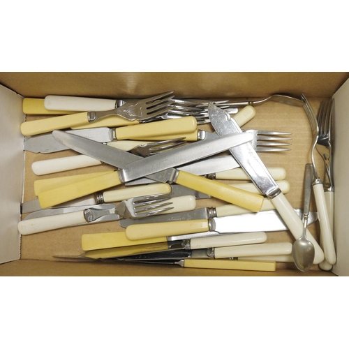 307 - Silver plated and other flatware set to include soup spoons, butter knives, etc