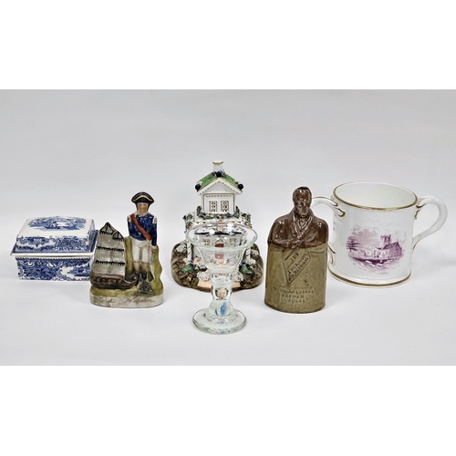 33 - Collection of mixed 19th century and later ceramics and glassware including a T Oldfield & Co stonew... 