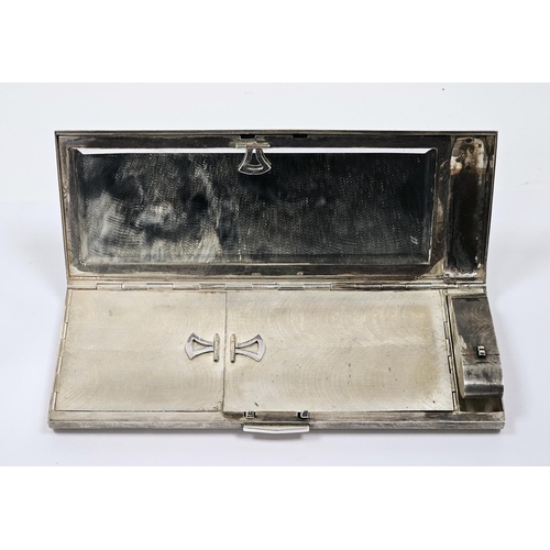 336 - Mid century Gucci vanity case, stamped to interior ' Sterling, made in Italy, Gucci, 925 ', the case... 