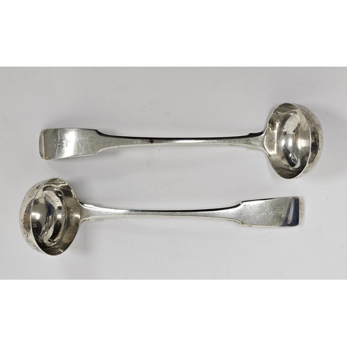 352 - Two Scottish provincial silver toddy ladles, early 19th century, Charles Fowler of Elgin, 2 ozt