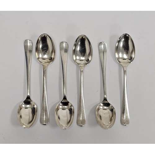 359 - Set of six silver egg spoons, Sheffield 1928 Cooper Bros & Sons, Hanover pattern, 11cm long, 2.3ozt