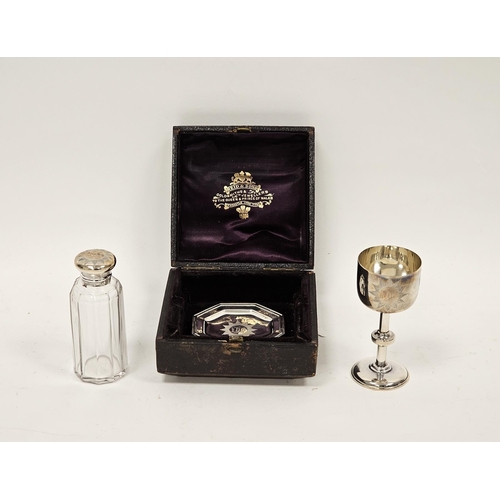 367 - Victorian silver travelling communion set, Birmingham 1889 Hilliard & Thomason, comprising chalice, ... 