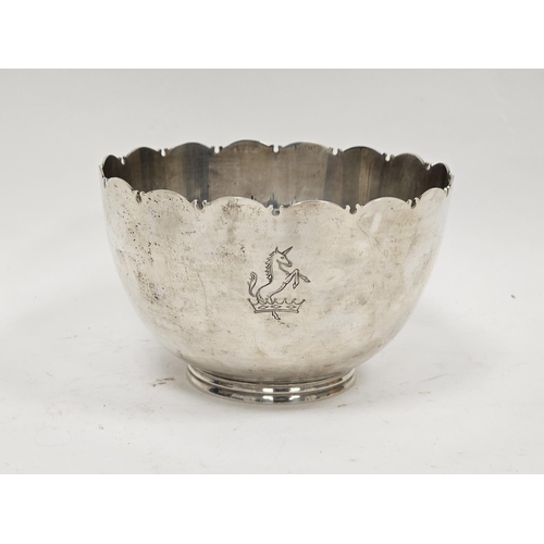 422 - Irish silver bowl, Dublin 1966 with Sheffield import marks, Royal Irish Silver Ltd (with the sword o... 