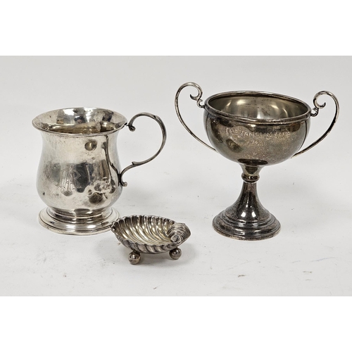 426 - Three silver items including silver christening mug, Birmingham 1931, William Suckling Ltd, of balus... 