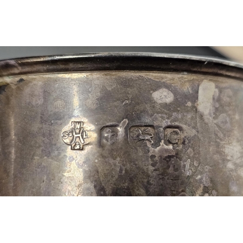 437 - George V Silver Tankard with glass bottom, William Hutton & Sons Ltd, Birmingham 1931, 11.5cm high, ... 