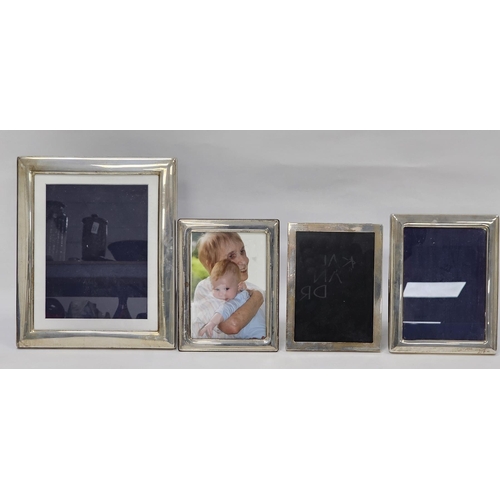 441 - Four contemporary silver photograph frames including Sheffield 2010, 31cm x 26cm, Sheffield 1997 by ... 