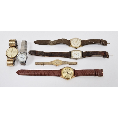 454 - Gent's Rotary rolled gold wristwatch with engine-turned and expanding strap, a ladies rolled gold Ro... 