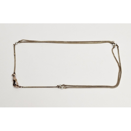 593 - 9ct gold and seedpearl necklace having double herringbone chain set with small pearls, 8.7g total ap... 