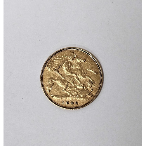 617 - Edwardian half sovereign 1902