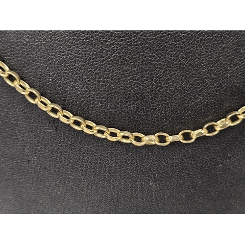 679 - 9ct gold chain necklace, belcher pattern, 40cm long, 8.9g approx