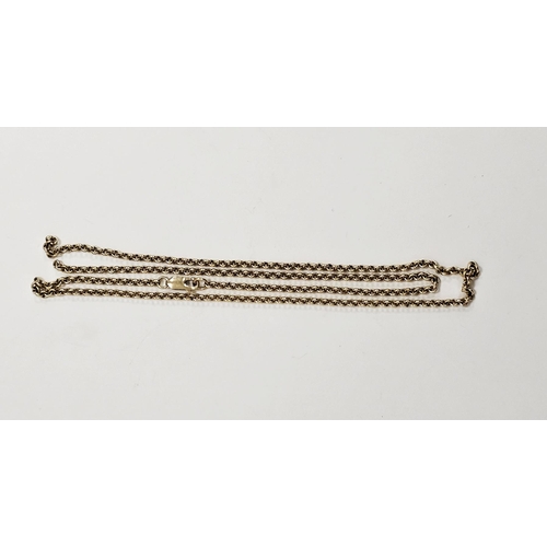 689 - 9ct gold belcher link chain necklace, 14.4g approx. (broken)