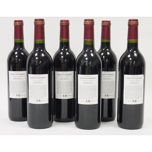 697 - Six bottles of Chateau Chantemerle Cuvee du Moulin oak aged Medoc 2006 (6)