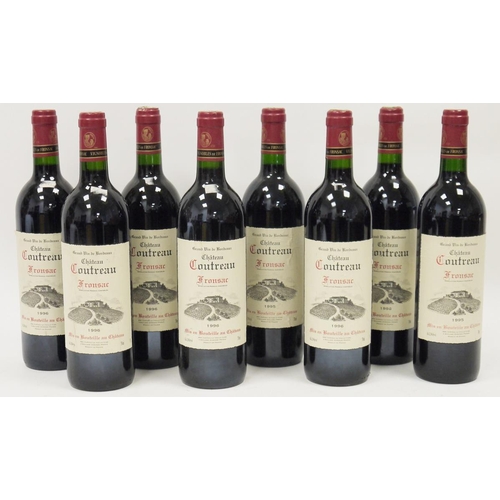 705 - Eight bottles of Chateau Coutreau Fronsac 1996 Grand Vin de Bordeaux (8)