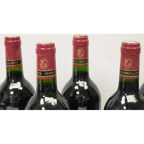 705 - Eight bottles of Chateau Coutreau Fronsac 1996 Grand Vin de Bordeaux (8)