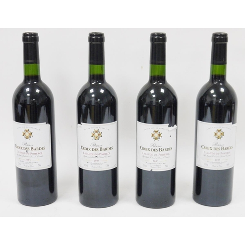 706 - Four bottles of Croix des Bardes Lalande-de-Pomerol 2005 Grand Vin de Bordeaux (4)