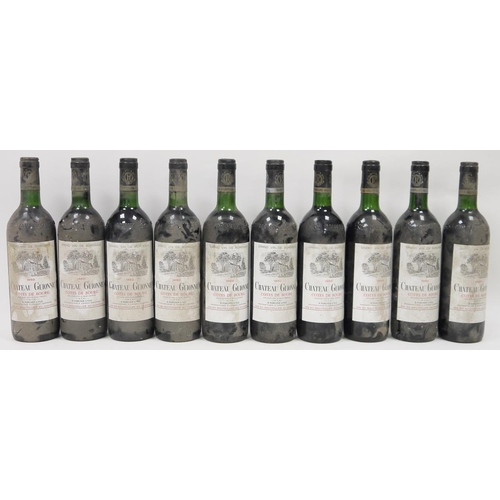 707 - 11 bottles of 1982 Chateau Guionne Cotes de Bourg by R Porcher et fils in original crate (no lid)