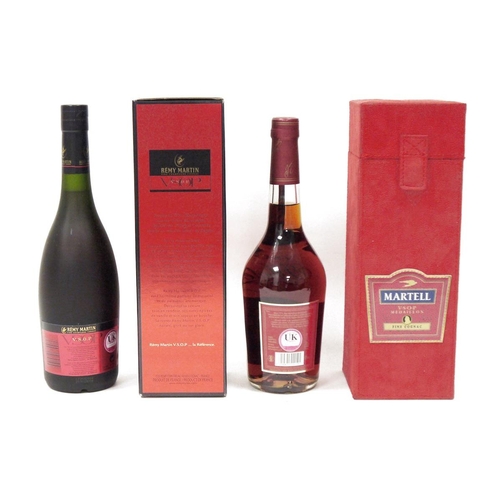 733 - Remy Martin V.S.O.P fine champagne cognac, 70cl 40% vol and a bottle of Martel V.S.O.P Medallion Old... 