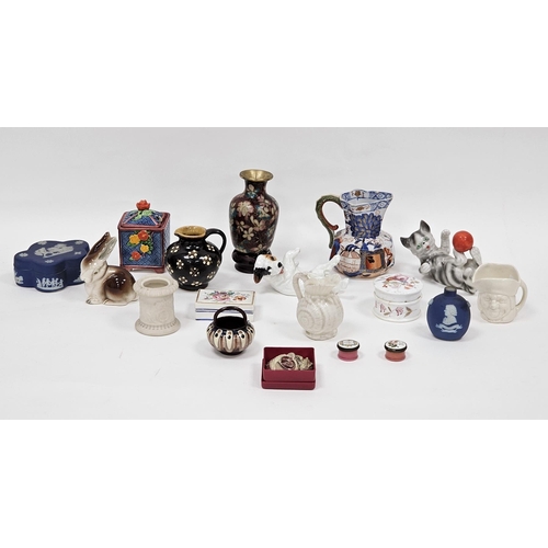 74 - Mixed lot of ceramics and other items including Roya Doulton terrier HN1098, Marutomoware preserve j... 