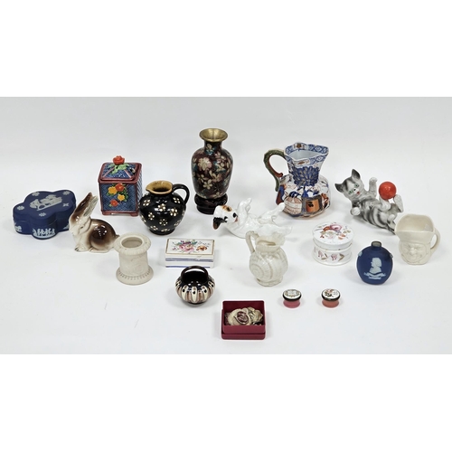 74 - Mixed lot of ceramics and other items including Roya Doulton terrier HN1098, Marutomoware preserve j... 