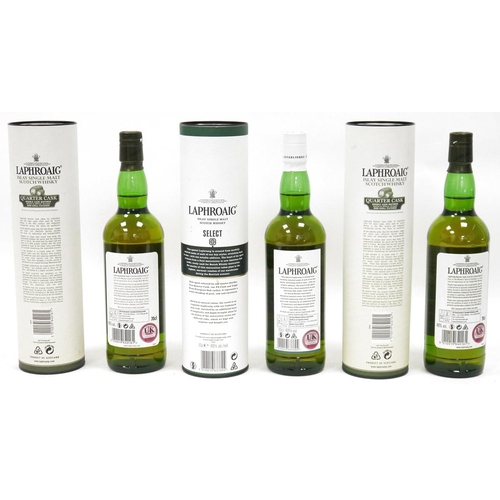 752 - Two bottles of Laphroaig quarter cask single malt scotch whisky, 70cl 48% vol and a bottle of Laphro... 