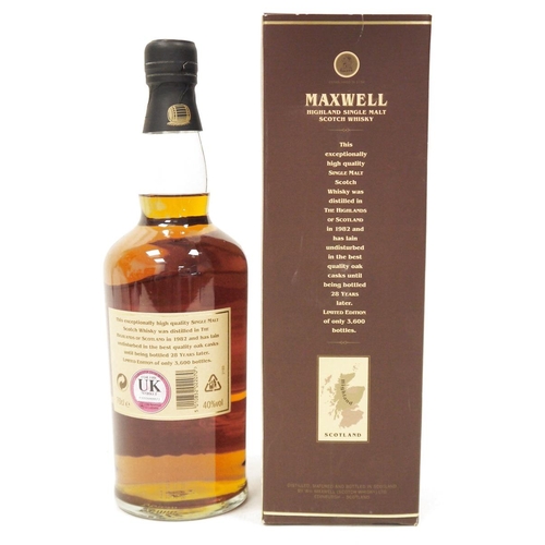 755 - Maxwell 28 year old Highland single malt scotch whisky distilled in 1982, limited edition of 3600 bo... 