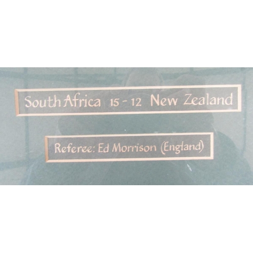 120 - South Africa rugby interest; collection of rugby related collectables, to include South Africa RWC 1... 