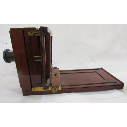 142 - City Sale and Exchange 'Salex' mahogany and brass-mounted tailboard camera, early 20th century, with... 