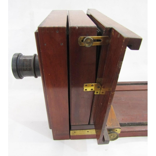 142 - City Sale and Exchange 'Salex' mahogany and brass-mounted tailboard camera, early 20th century, with... 