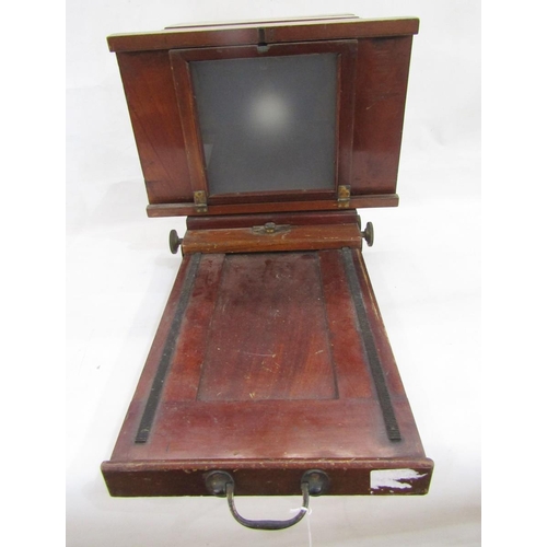 142 - City Sale and Exchange 'Salex' mahogany and brass-mounted tailboard camera, early 20th century, with... 