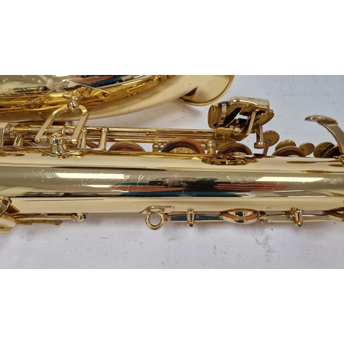 197 - Yamaha tenor saxophone, yellow brass, model number YTS-62 serial number 046083, in hard fitted case