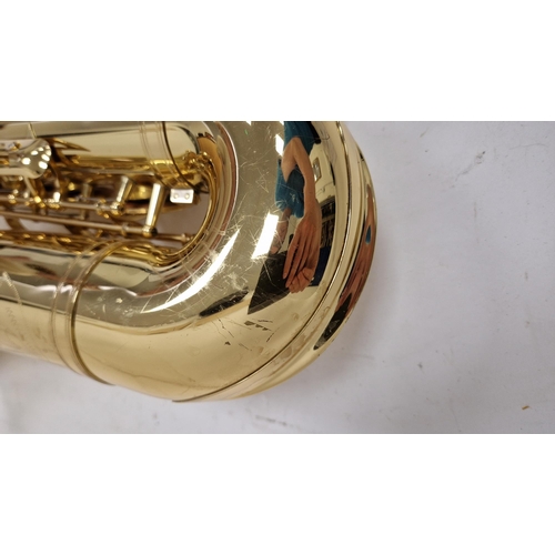 197 - Yamaha tenor saxophone, yellow brass, model number YTS-62 serial number 046083, in hard fitted case