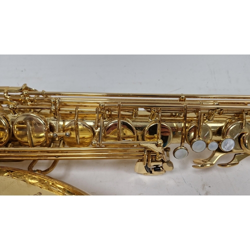 197 - Yamaha tenor saxophone, yellow brass, model number YTS-62 serial number 046083, in hard fitted case