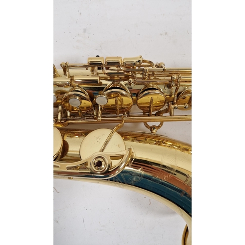 197 - Yamaha tenor saxophone, yellow brass, model number YTS-62 serial number 046083, in hard fitted case