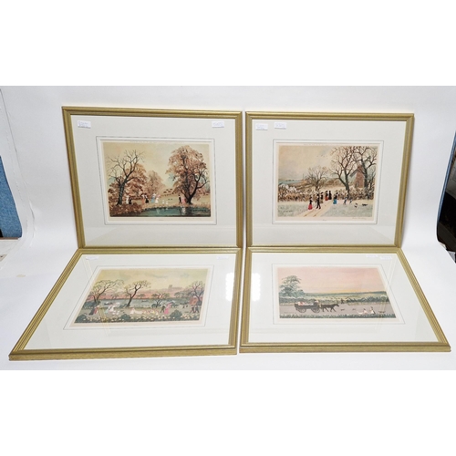 247 - After Helen Bradley (20th century)
 Colour lithograph
 'The Four Seasons', set of four prints, signe... 