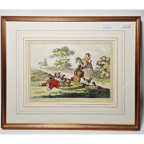 253 - After James Gillray (1756-1815)
 Etching with contemporary hand colouring
 